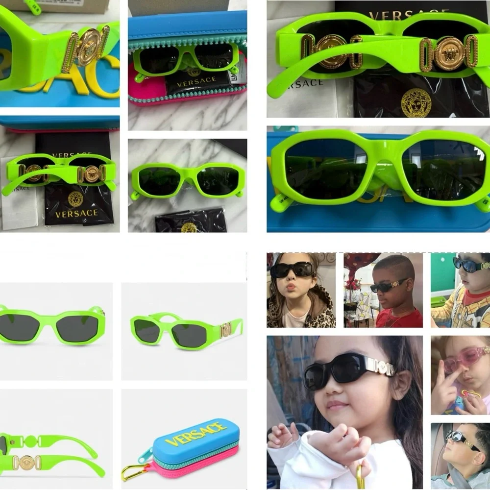 VERSACE CHILDREN BIGGIE MEDUSA SUNGLASSES, MINI ME SUNNIES, SAME QUALITY, FUN